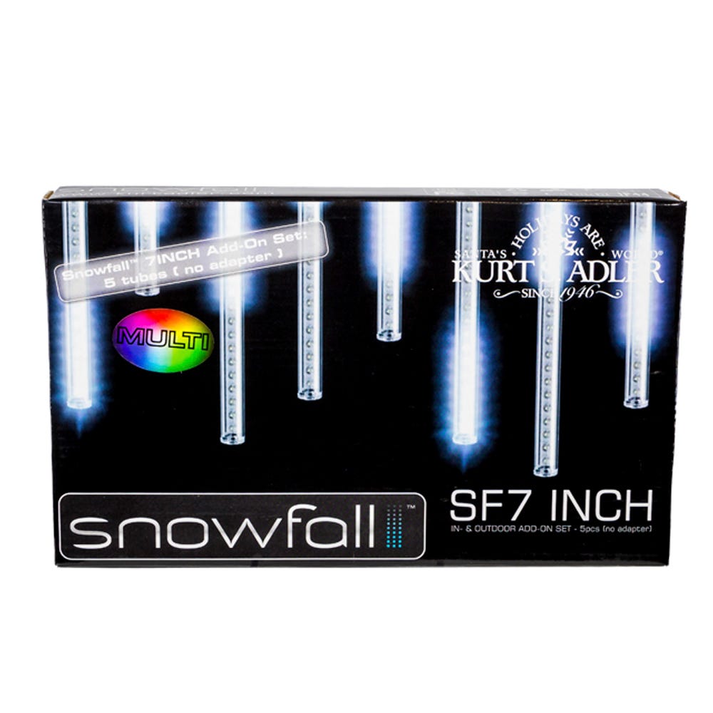 Kurt Adler 5-Light Snowfall Outdoor Add-On Light Set, 7-Inch, Multi-Colored
