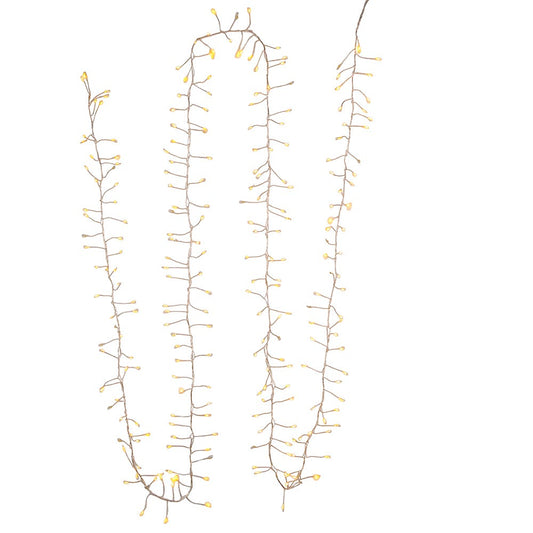 240-Light Fairy Twinkle Cool White LED Cluster Garland (Silver Wire) | Kurt Adler