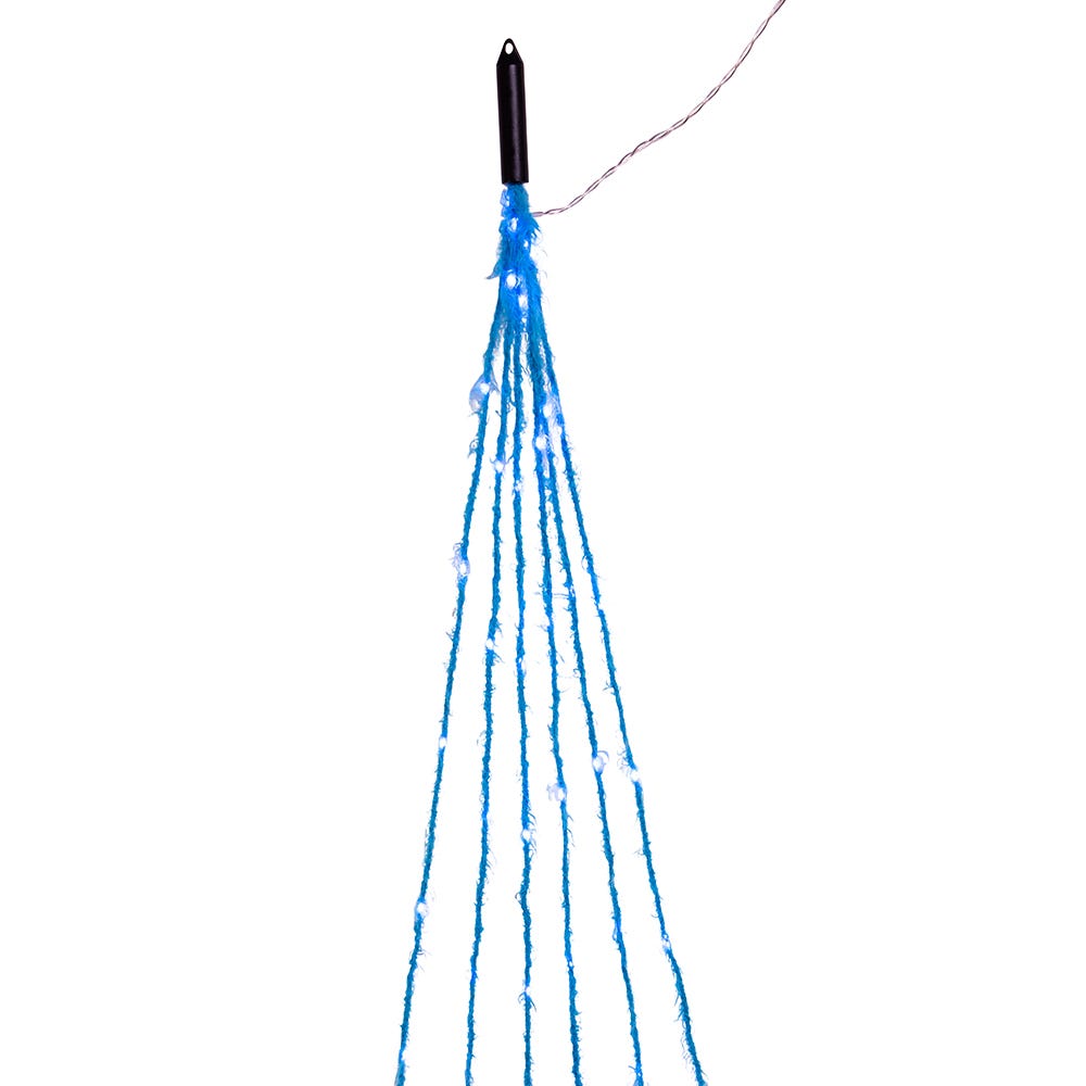 Kurt S. Adler 120-Light Teal Fuzzy Multi Strand LED Set