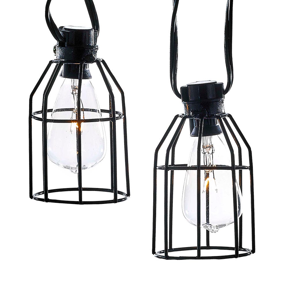 Kurt Adler UL4321 UL 10-Light C7 Cage Lantern Light Set