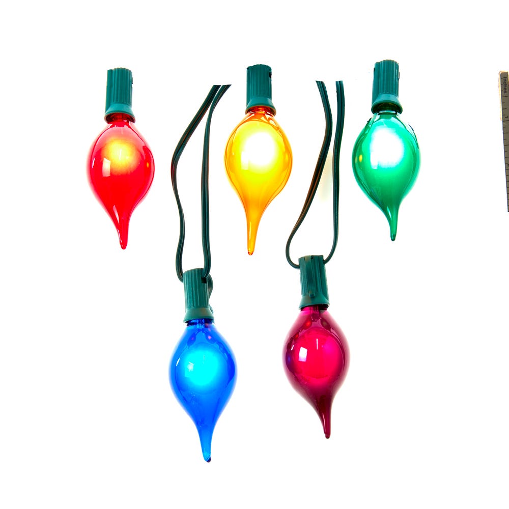 Kurt S. Adler UL 10-Light G45 Multicolor Teardrop Light Set