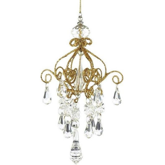 Cardelier – Mini Chandelier for Mirror | Ornament for Vehicle, Locker, Dollhouse, Phantom Gift, 2.5" Hanging Décor Accent (Type 1)