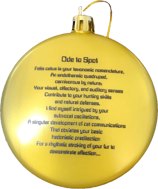 Tree Treasures Trek Data Ode to Spot Ornament for Christmas Tree Double Sided | Ode to Spot Christmas Ornaments | Trekkie Ornament for Tree Shatterproof Trekkie