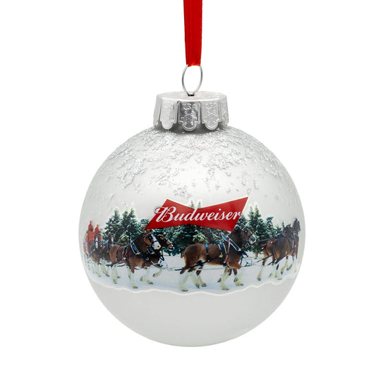 Kurt Adler 80MM Budweiser Clydesdale Scene Ball Ornament