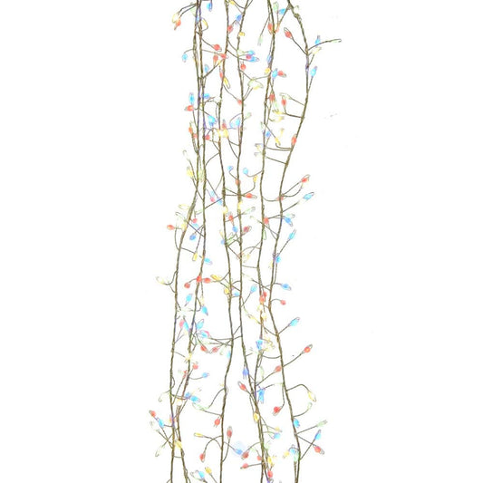 300-Light Superbrite Steady Multi-Color LED Cluster Garland (Silver Wire) | Kurt Adler