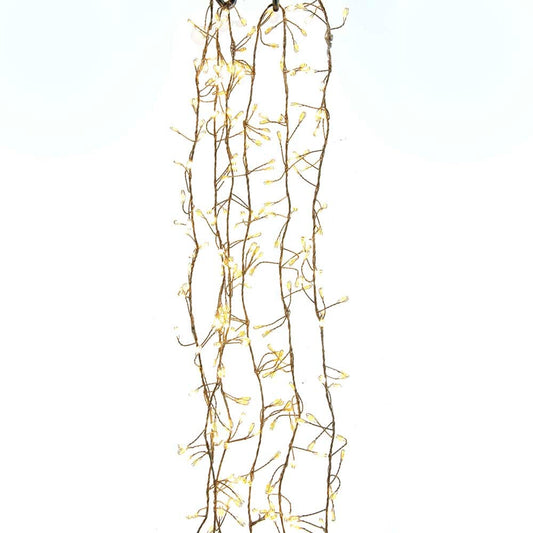 300-Light Superbrite Steady Warm White LED Cluster Garland (Silver Wire) | Kurt Adler