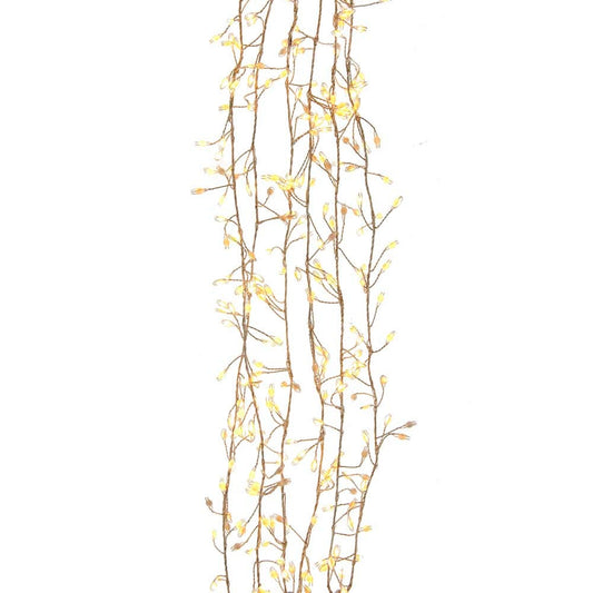 300-Light Superbrite Twinkling Cool White LED Cluster Garland (Silver Wire) | Kurt Adler