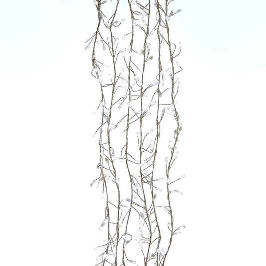 300-Light Superbrite Twinkling Cool White LED Cluster Garland (Silver Wire) | Kurt Adler