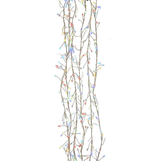 300-Light Superbrite RGB LED Cluster Garland (Silver Wire) | Kurt Adler