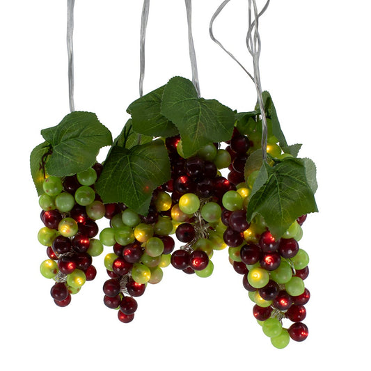 100-Light Green/Burgundy LED Grape Light Set | Kurt Adler