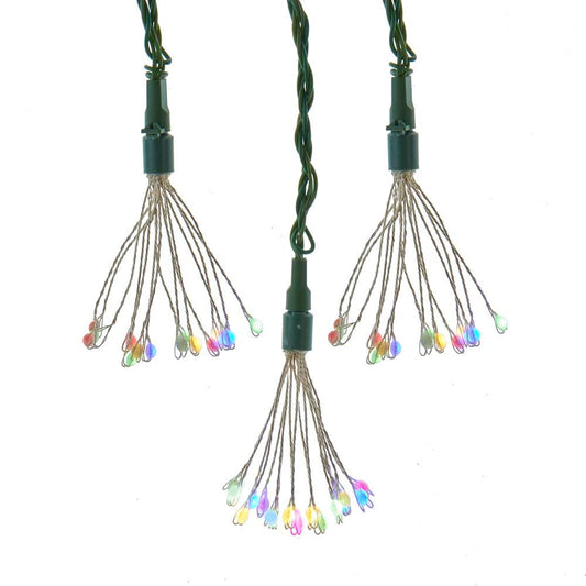 75-Light Cluster Lights – Multi-Color Twinkle LEDs, Green Wire | Kurt Adler