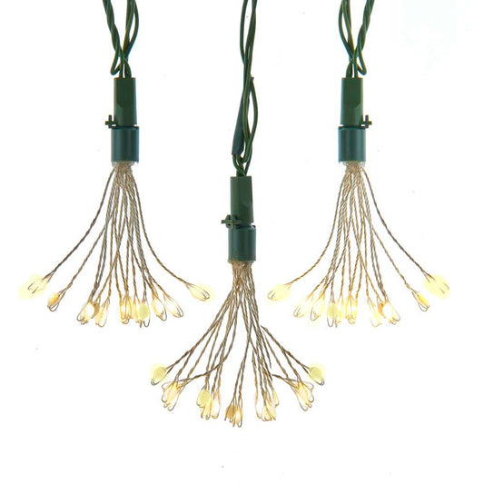 75-Light Cluster Lights – Warm White Twinkle LEDs, Green Wire | Kurt Adler