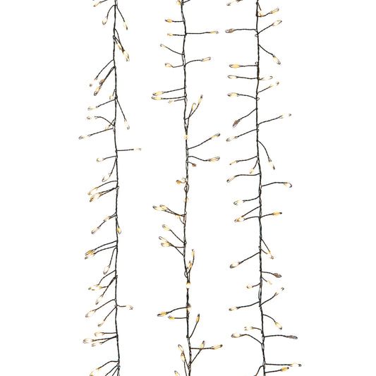 300-Light Superbrite Twinkling Warm White LED Cluster Garland (Green Wire) | Kurt Adler