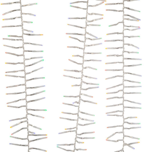 1000-Light Multi-Color Clear-Wire Cluster Garland | Kurt Adler