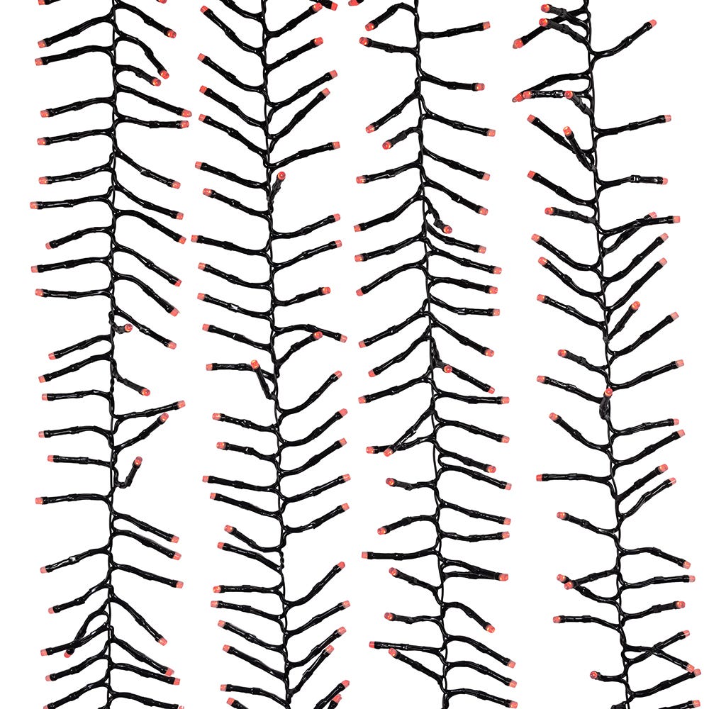 Kurt Adler 480-light 16-Foot Green Wire RGB LED Cluster Garland