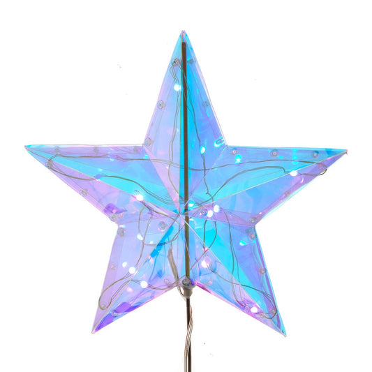 13.25" Multi-Function RGB Iridescent Star Tree Topper | Kurt Adler
