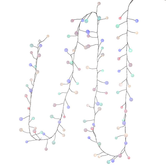 100-Light 8 ft Multi-Color LED Bead Cluster Garland | Kurt Adler