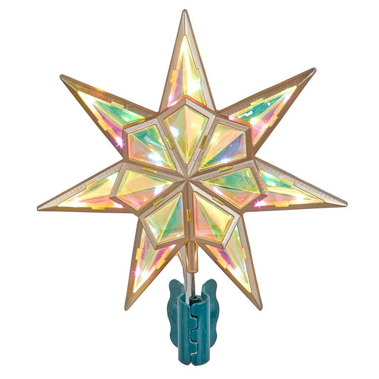 11.5" 21-Light 7-Point LED Iridescent Star Tree Topper | Kurt Adler