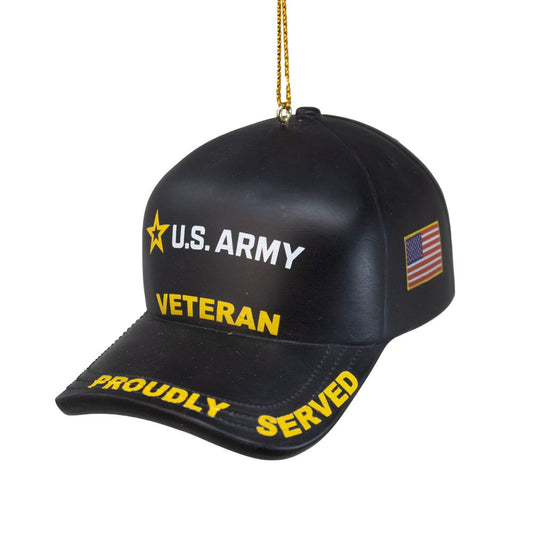 US Army Veterans Cap Christmas Ornament