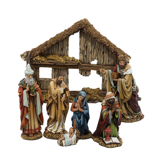 Kurt Adler 6-Inch Resin Nativity Set of 7 Pieces
