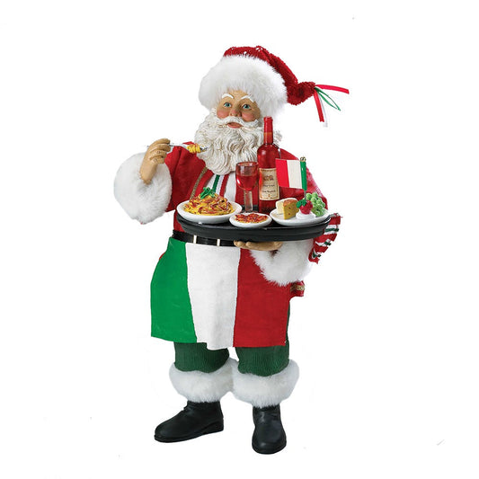 Kurt Adler Musical Fabriche Italian Santa Figurine, 10.5-Inch