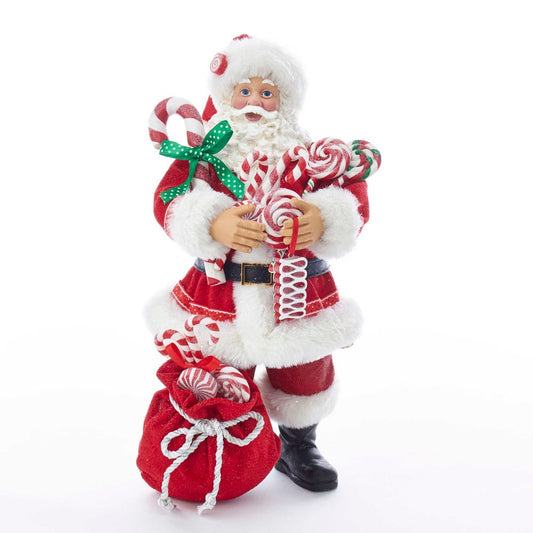 Kurt S. Adler, Inc. C7493 Kurt Adler 10.5" Santa with Candy & Sack Figure