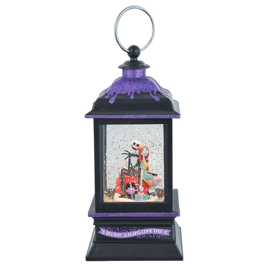 Jack & Sally Nightmare Before Christmas Musical Light-Up Lantern – 9" by Kurt Adler