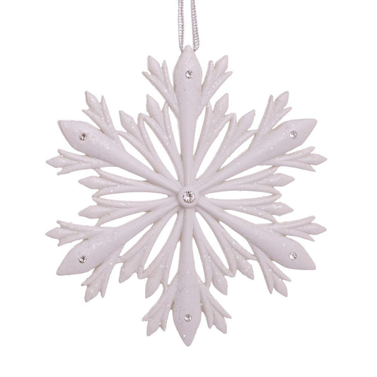 4-Inch Elegant Snowflake Ornament with Swarovski Elements