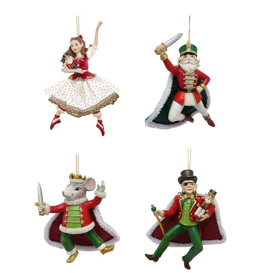 Kurt Adler 6 Inch Resin Nutcracker Suite Set of 4