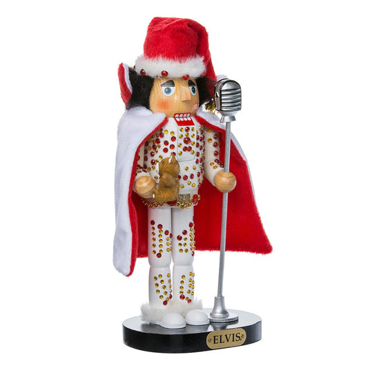 Elvis Presley Kurt Adler Elvis in White Suit Nutcracker, 10-Inch