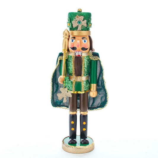 Kurt Adler Wooden Nutcrackers, Irish Nutcracker with Cape, 15"