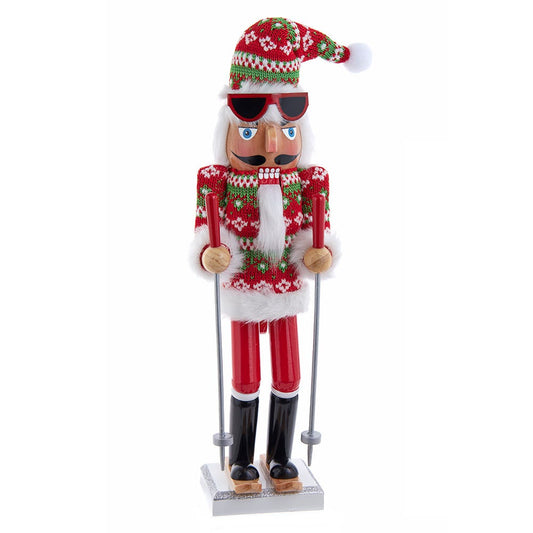 15" Wooden Ski Santa Nutcracker | Kurt Adler
