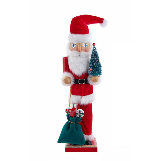 15" Wooden Santa with Gifts & Tree Nutcracker | Kurt Adler