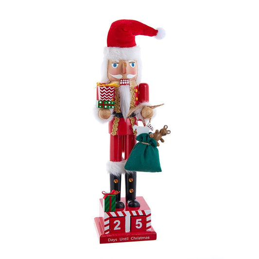15" Wooden Santa Calendar Nutcracker | Kurt Adler