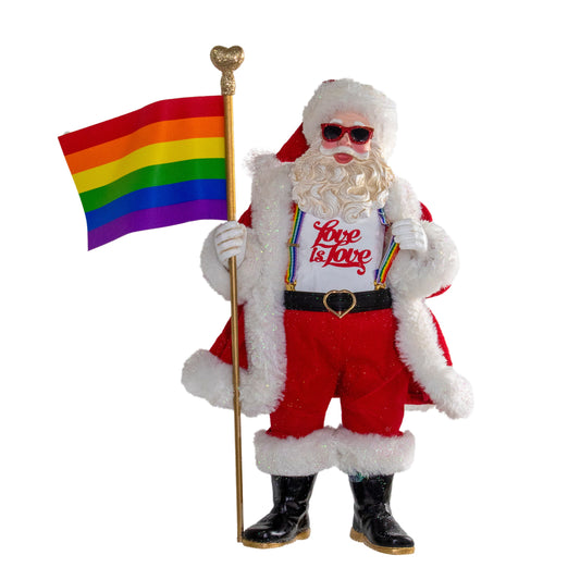 Kurt S. Adler 10-Inch Fabriché Pride Santa