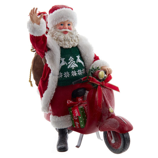 10" Fabriché™ Santa on Scooter | Kurt Adler