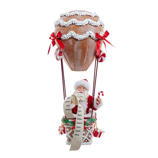 12" Fabriché™ Hot Air Balloon Santa | Kurt Adler
