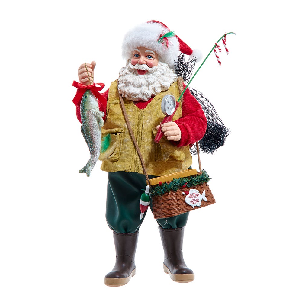 Kurt Adler 10.5-inch Fabriché™ Fisherman Santa
