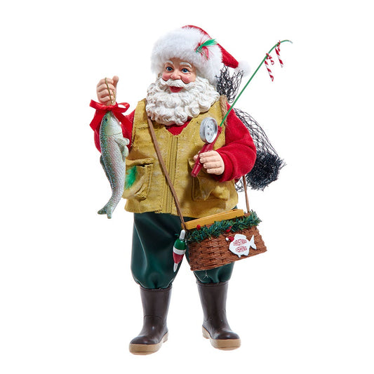 Kurt Adler 10.5-inch Fabriché™ Fisherman Santa