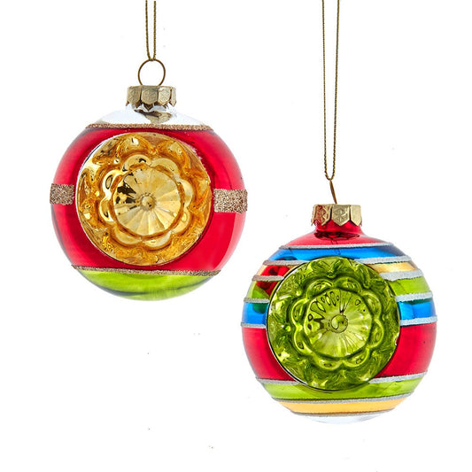 75MM Early Years Glass Ornaments, 4 Piece Set