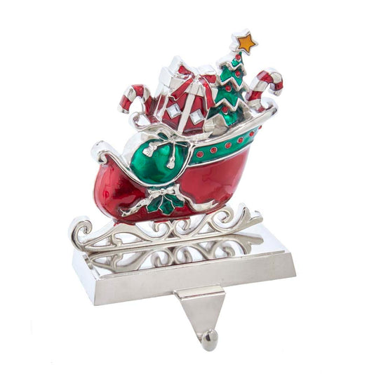 Kurt S. Adler 7.3-Inch Metal Sleigh Stocking Hanger