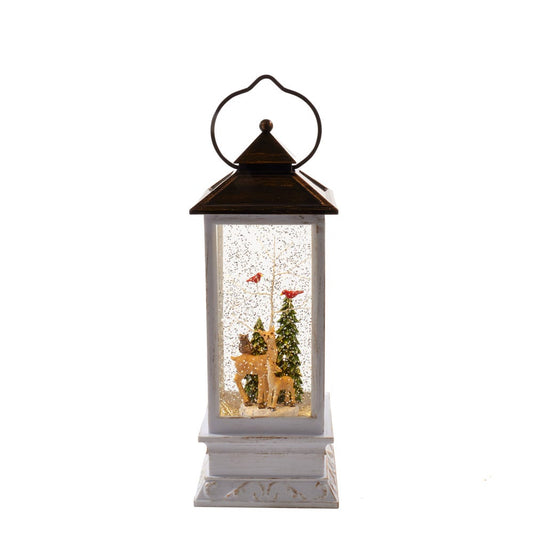 Kurt S. Adler Kurt Adler 10-Inch Battery-Operated LED Deer and Tree Musical Motion Table Piece, Multi