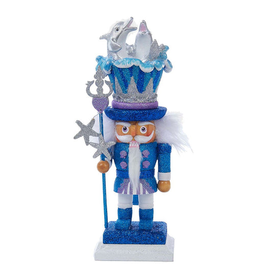 Kurt Adler Hollywood Dolphin Nutcracker, 12-Inch,Blue