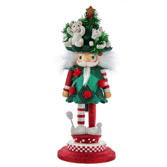 14-Inch Hollywood Cats in Tree Hat Nutcracker