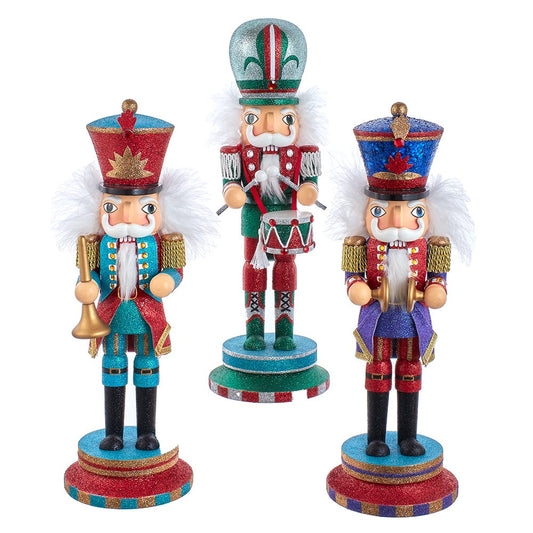 Kurt S. Adler 15" Hollywood Nutcrackers Soldiers with Instruments, Set of 3, Assortment