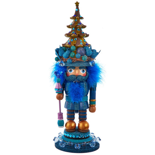 18" Hollywood™ Blue Nutcracker with Christmas Tree | Kurt Adler