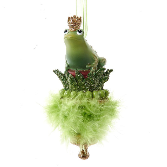 Kurt Adler 6.25-inch Holly Hats™ Frog Prince Ornament