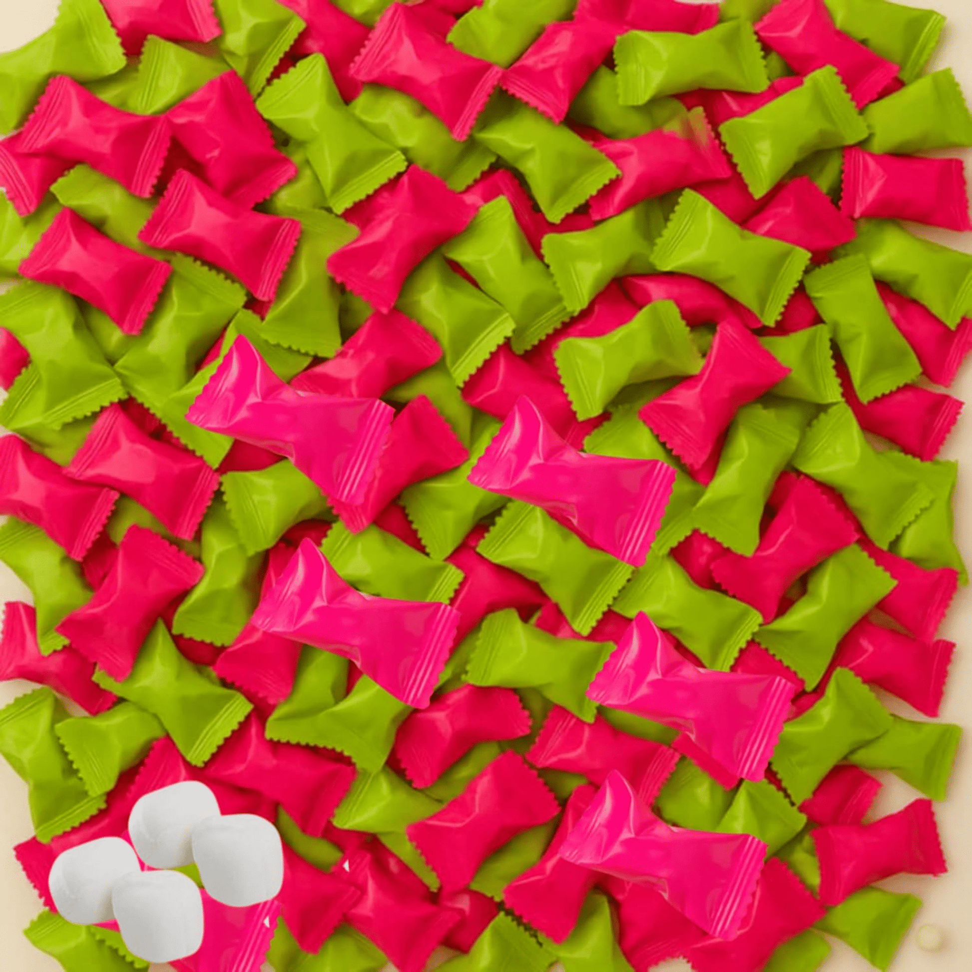Hibiscus Buttermints 216ct – Hawaii Candy for Hawaiian Party, Beach Themed Candy Buffet, Moana Party Favors, Tropical Aloha Mints, Buttermints Individually Wrapped in Bulk (Mint Pink and Green Wrapper) - Birthday911