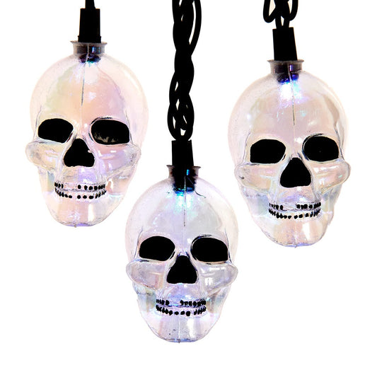 UL 10-Light RGB LED Glitter Skull Light Set | Kurt Adler