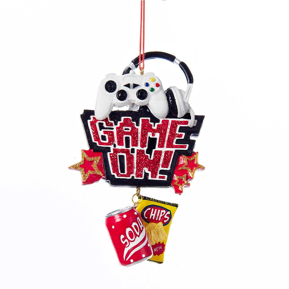 Game On!' With Soda and Chips Dangle Ornament,Resin